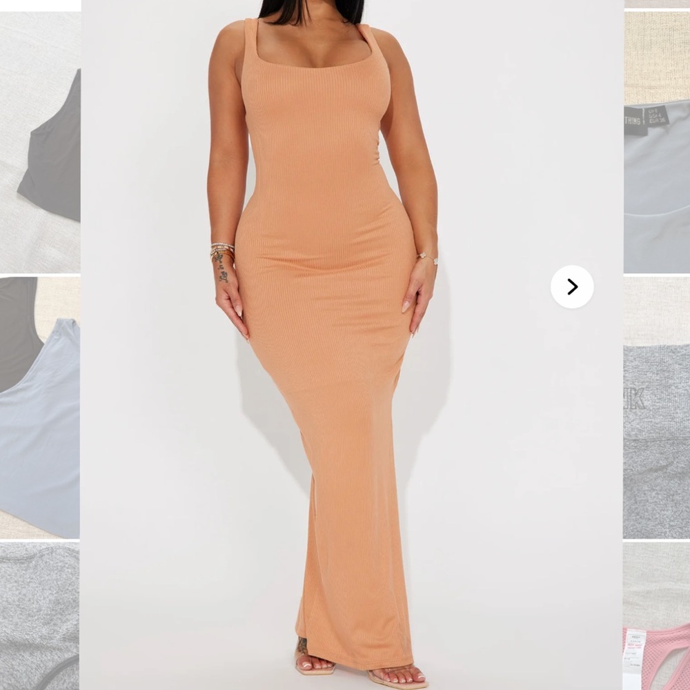 Fashion Nova Alexis Ribbed Maxi Dress